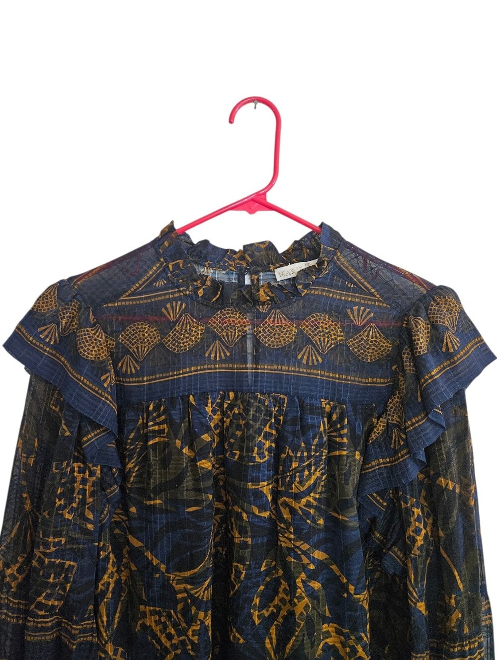 Marie Oliver Daphne Blouse In Midnight Leaf - Picture 2 of 8